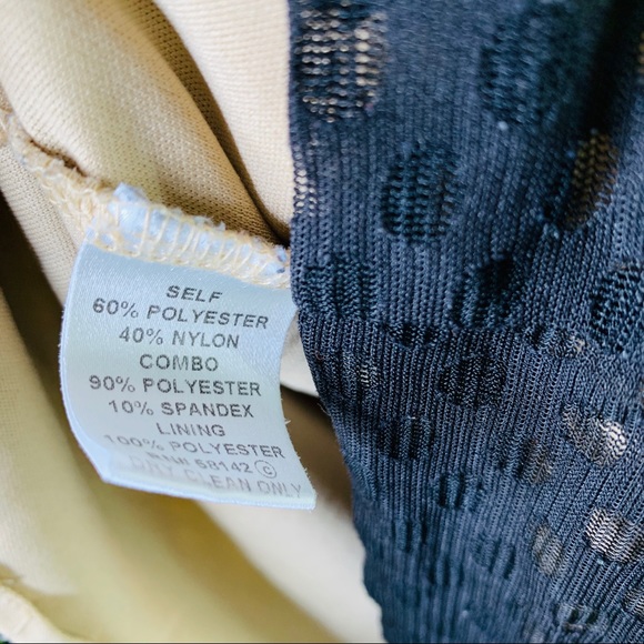 London Times Petite Dress Black Mesh Overlay 12P - Picture 3 of 5